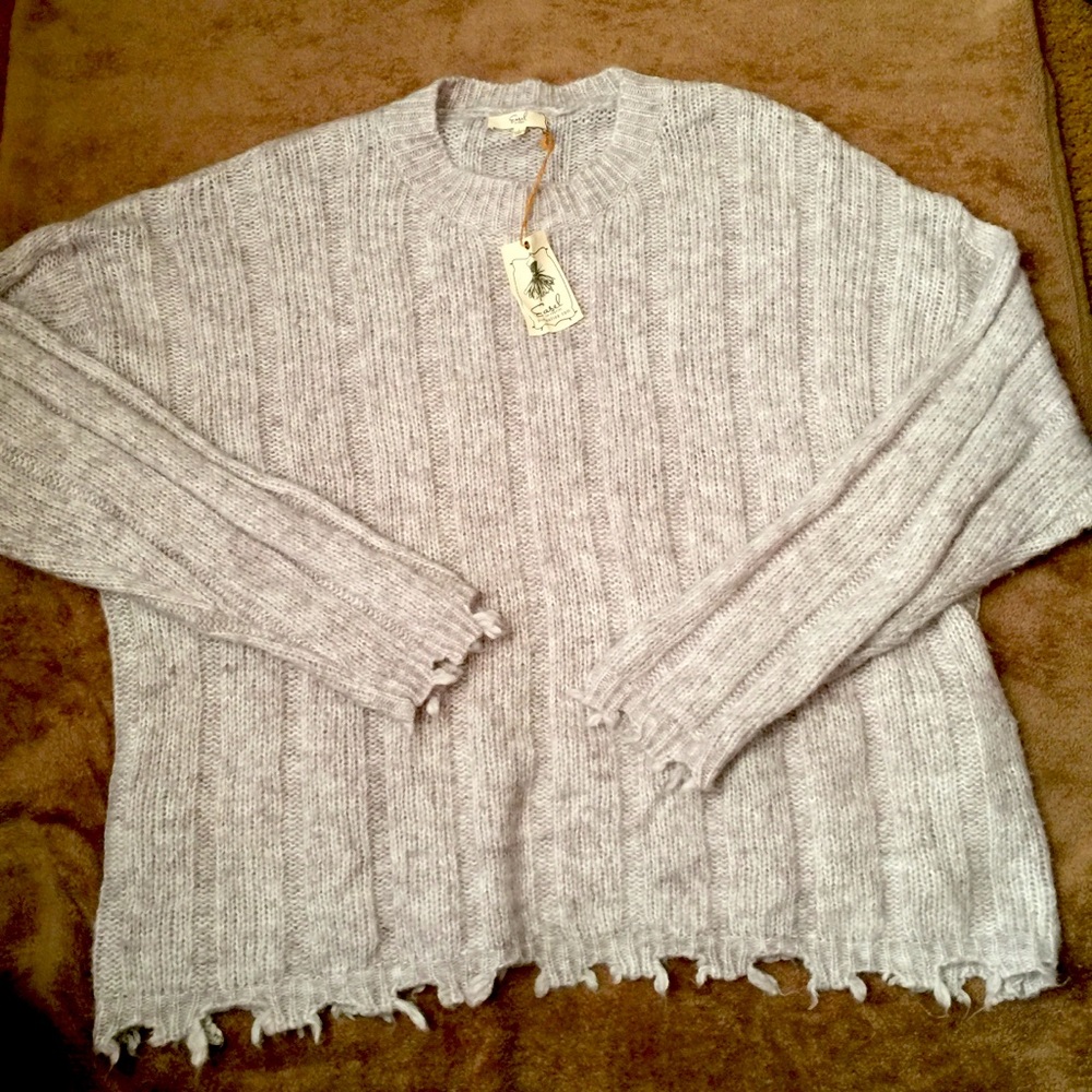 Easel Brand Distressed Sweater